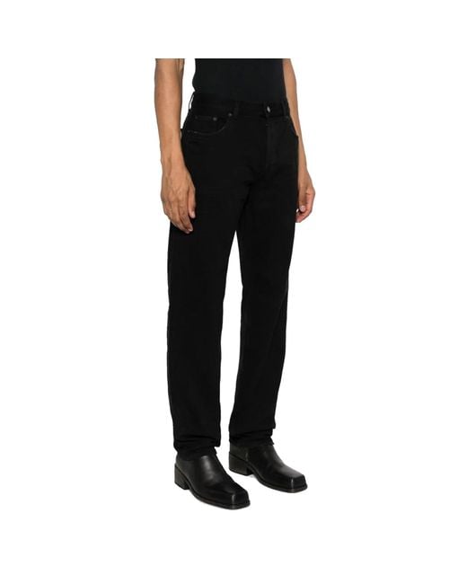 Saint Laurent Black Relaxed Straight Jeans for men