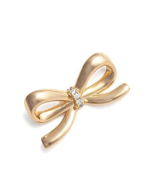 Self-Portrait Metallic Bow Earrings