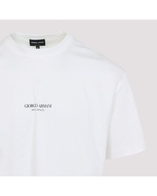 Giorgio Armani Blue Cotton T-Shirt