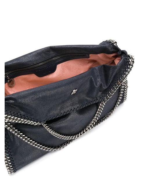 Stella McCartney Black Falabella Foldover-Tasche