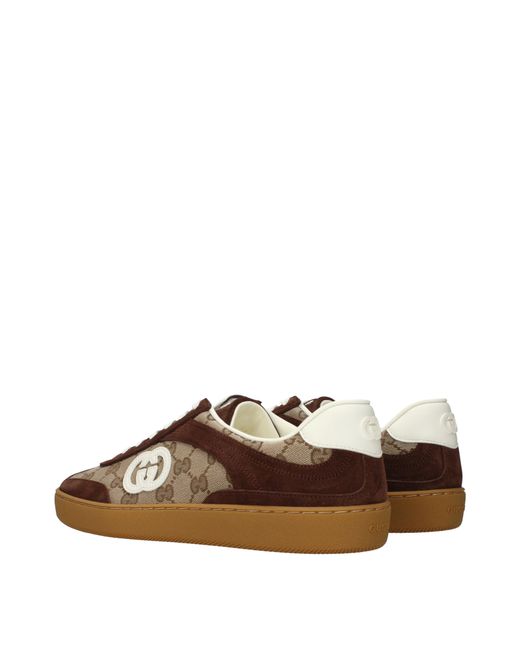 Gucci Brown Sneakers/ Fabric