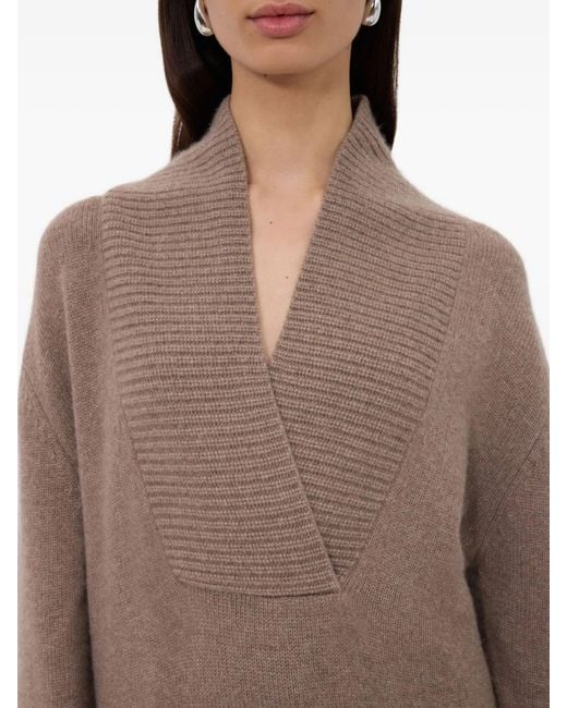 Loulou de Saison Natural Makela Large V Neck Sweater