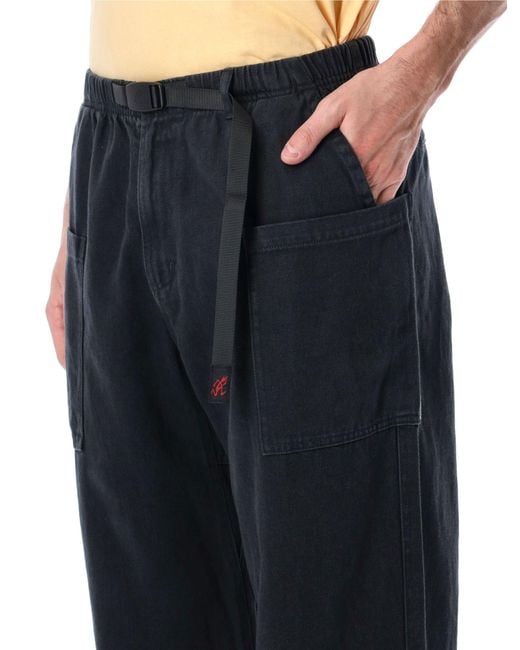 Gramicci Blue Cotton Hemp Relaxed Pants