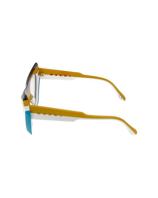 Marni Multicolor Sonnenbrille Devil 's Poolstreifen türkis Multikolor /22/1211 türkis