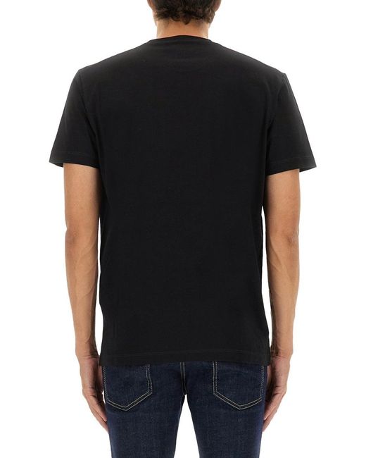 DSquared² Black T Shirt With Pocket And Logo