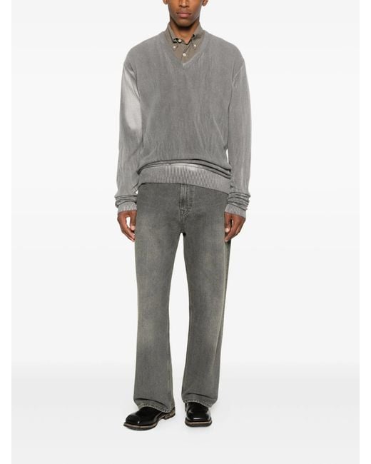 Our Legacy Gray Parallel V Neck