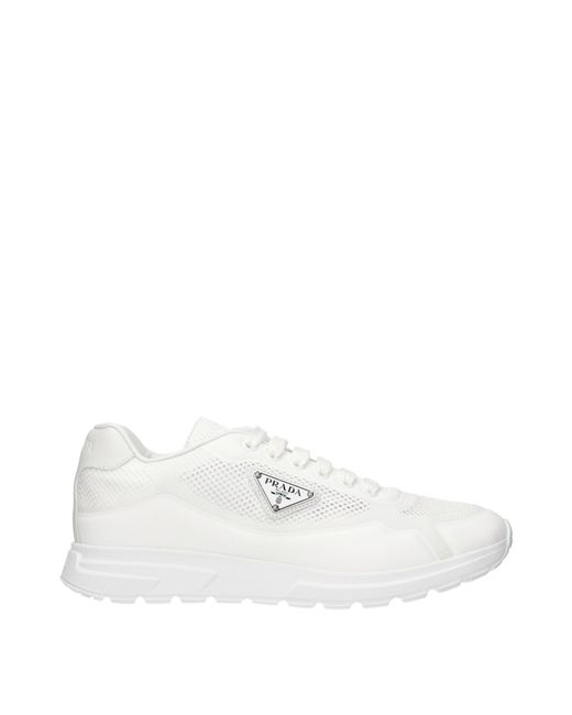 Prada White Sneakers Prax 2.0 Fabric for men