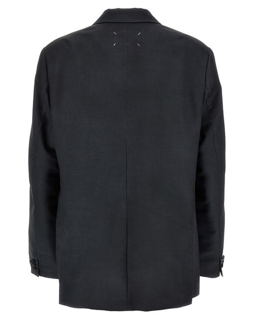 Maison Margiela Black Mohair Wool Blazer for men