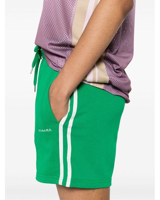 P.A.R.O.S.H. Green Striped Jersey Shorts