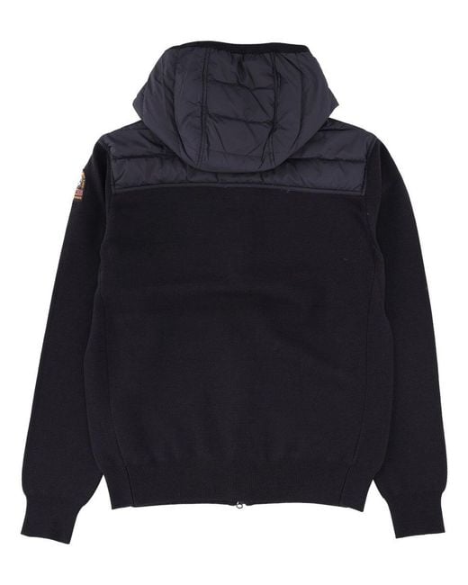 Parajumpers Blue Hybrid Hooded Puffer Jacket