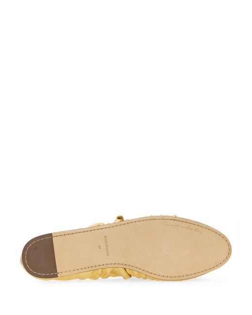 Dolce & Gabbana Natural Mordoru00C9 Nappa Ballerina