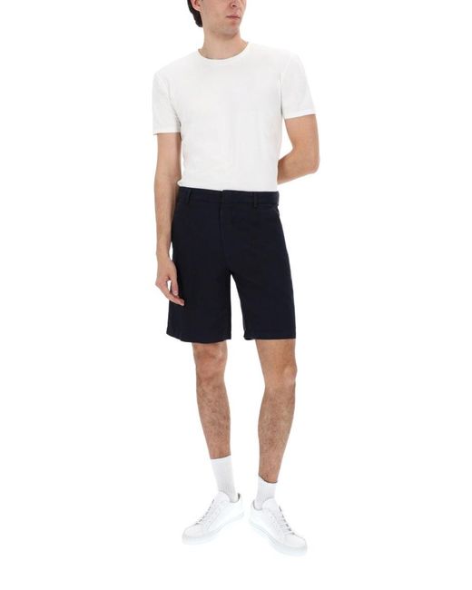 Zegna Blue Solid Shorts for men