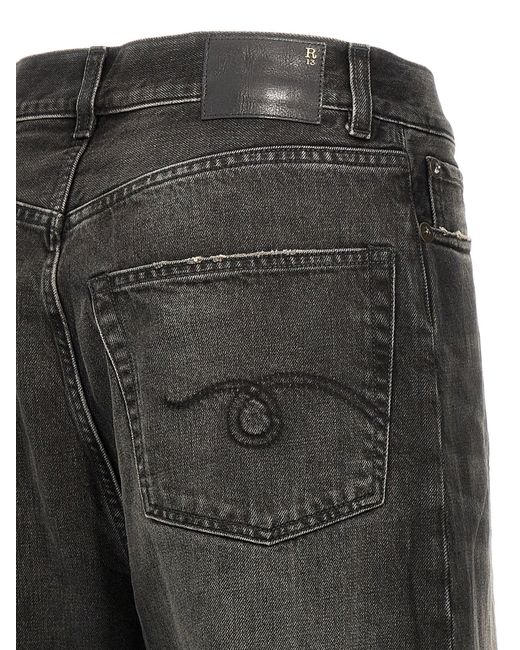 R13 Gray Wayne Articulated Knee' Jeans