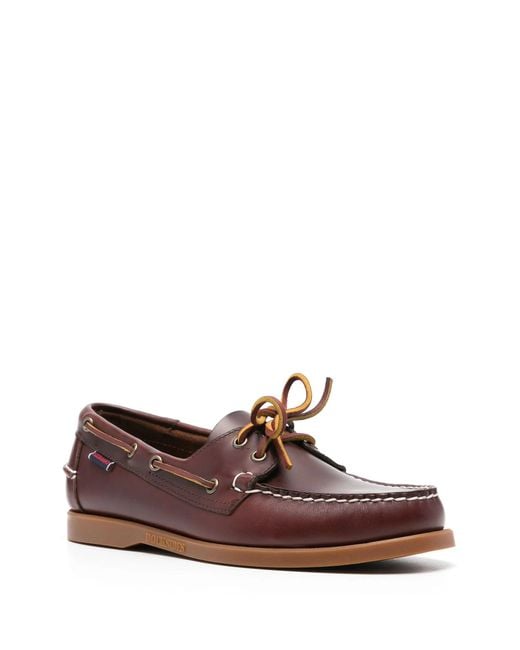 Sebago Brown Docksides Portland Waxed