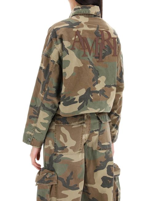Amiri Green "Workwear Style Camouflage Jacke