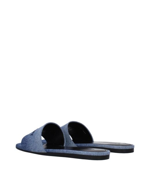Givenchy Blue Slippers And Clogs Fabric/Denim