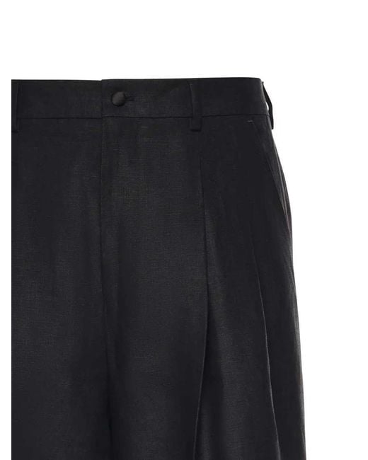 Dolce & Gabbana Black Button Up Suit