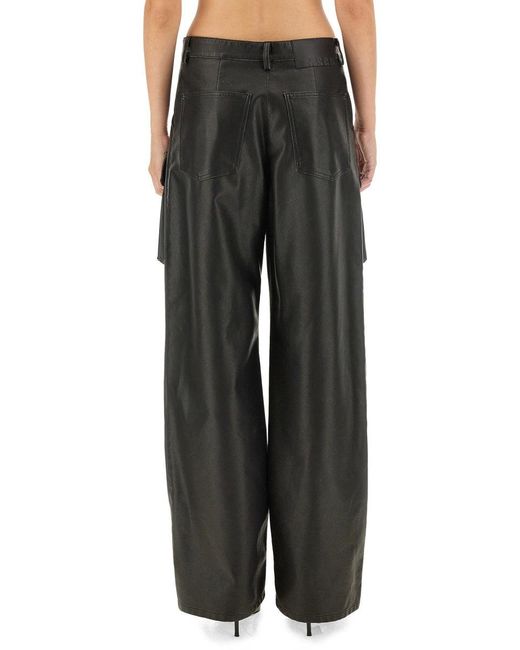 MSGM Black Cargo Pants for men