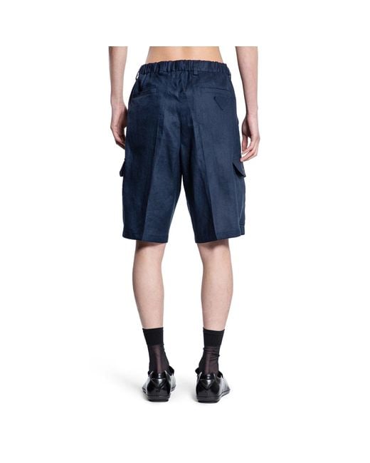 Prada Blue Casual Shorts for men