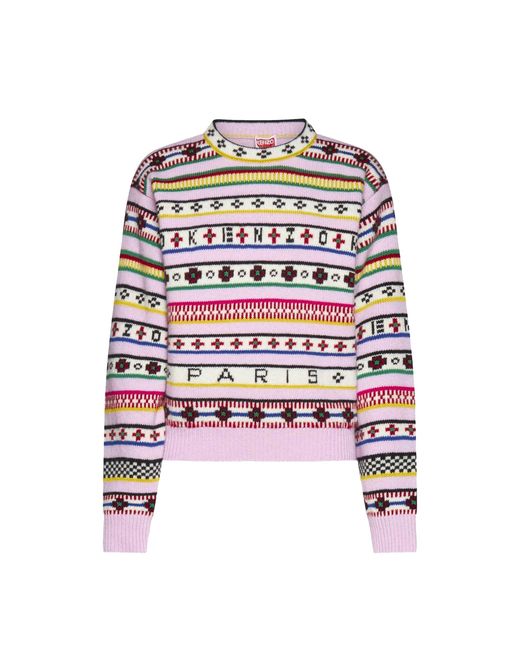 KENZO Pink Pullover aus Wolle