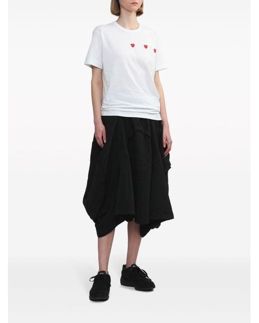 Comme des Garçons White "Logo Print" T-Shirt