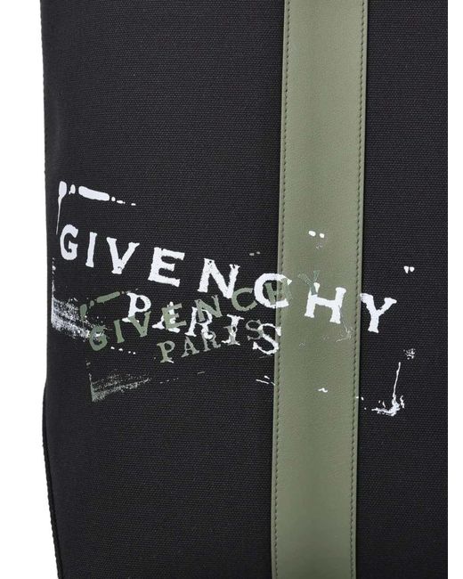 Givenchy Black Baumwoll-Einkaufstasche mit Logo