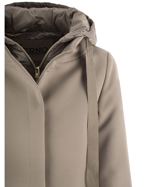 Herno Natural A-shape Down Jacket With Hood
