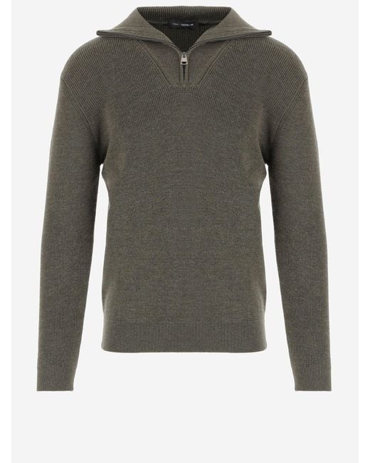 Tagliatore Gray Linton Wool Sweater for men