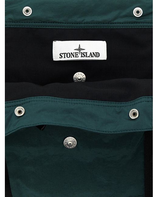 Bolso shopping con parche del logo de Stone Island de hombre de color Green