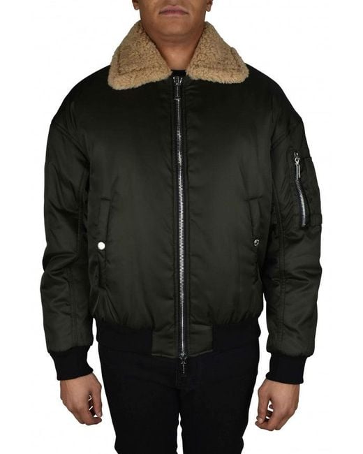 DSquared² Black Khaki Nylon Bomber Jacket