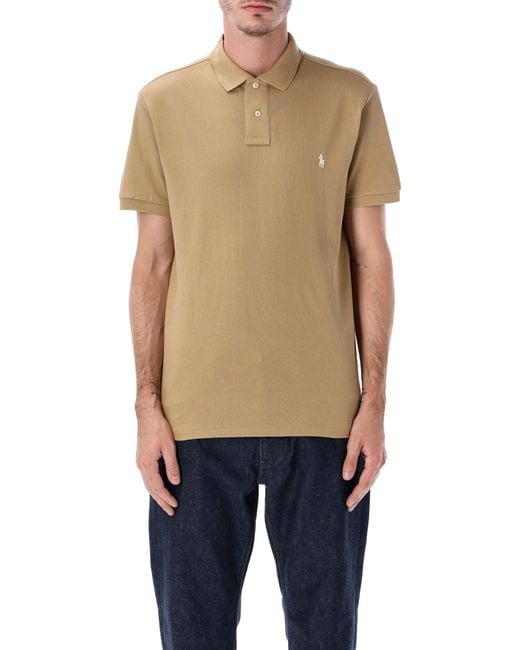 Polo Ralph Lauren Blue Slim-Fit Cotton Piqué Polo Shirt for men