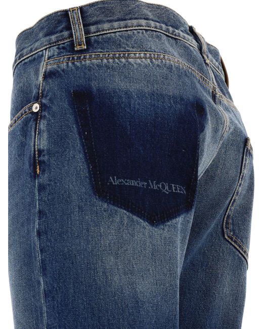 Alexander McQueen Alexander MC Queen Jeans mit Logo -Detail in Blue für Herren