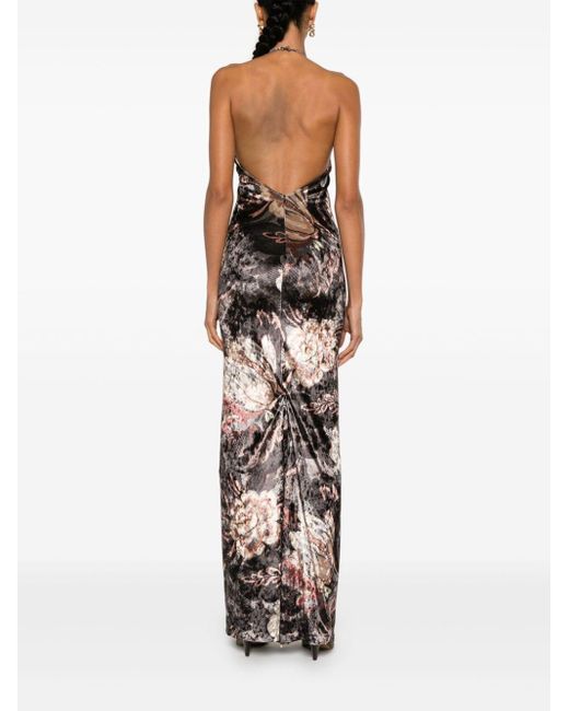 Etro Black Printed Long Dress