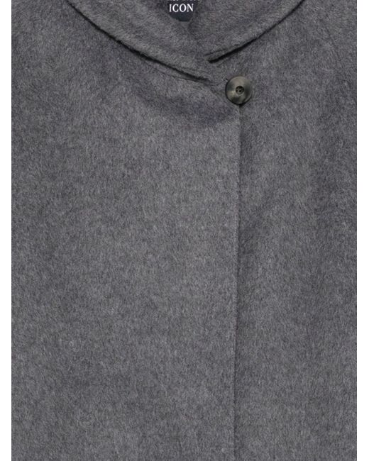 Emporio Armani Gray Wool Long Coat