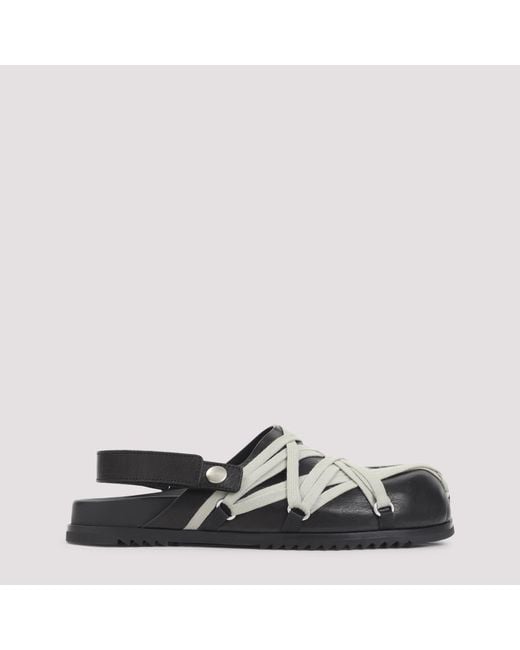 Rick Owens Black Megalace Mule Granola