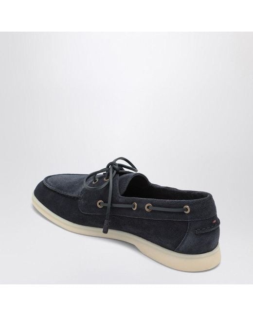 Loro Piana Blue Mocassini Sea-Sail Walk for men