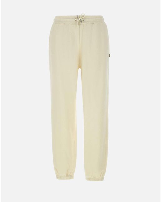 Woolrich Classic Fleece Cotton Jogger In Cream in het Natural
