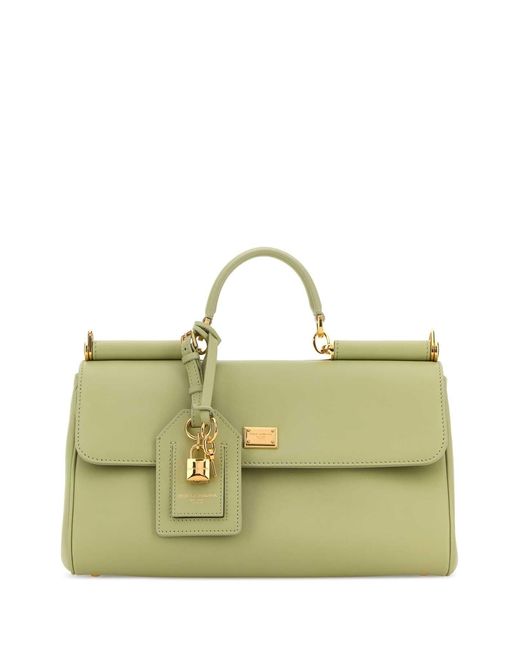 Dolce & Gabbana Pastel Green Leather My Sicily Handbag