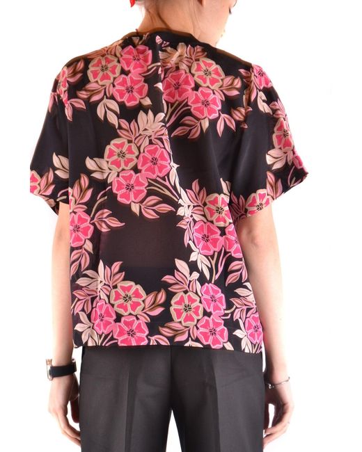 MSGM Tshirt Korte Mouw Fuchsia in het Red