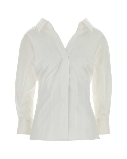Givenchy White Open Shirt