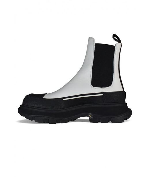 McQueen Black Tread Slick Boots