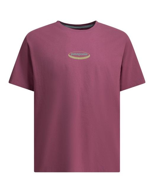 Patagonia Purple '95 Oval Logo" Crew Neck T Shirt