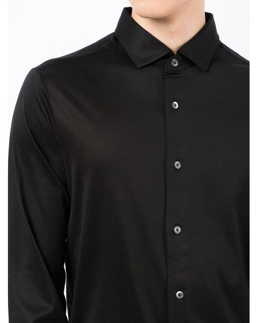 Emporio Armani Button-Up Overhemd in het Black voor heren