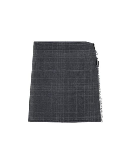 Balenciaga Black Pleated Wool Mini Skirt