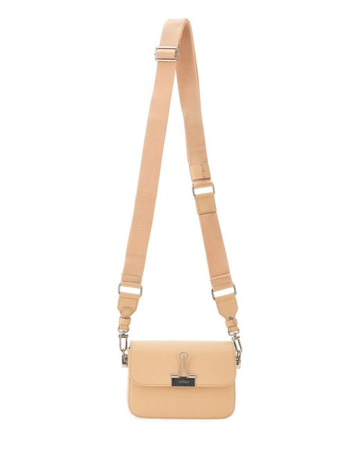Off-White c/o Virgil Abloh Natural Mini Leather Binder Handbag