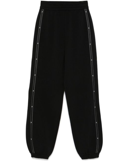 Emporio Armani Black Logo-Tape Trousers