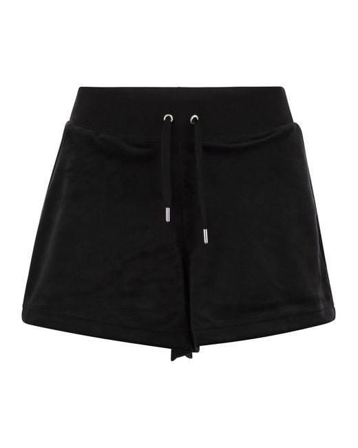 Pantaloncini di velluto succoso di Juicy Couture in Black
