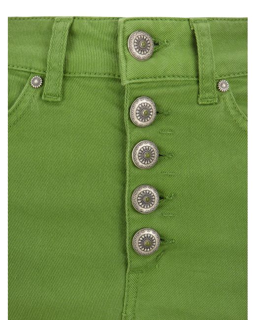 Dondup Green Koons Loose Fit Fleece Trousers