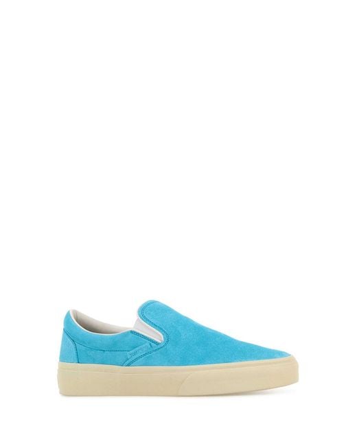 Tom Ford Blue Light Suede Slip Ons for men