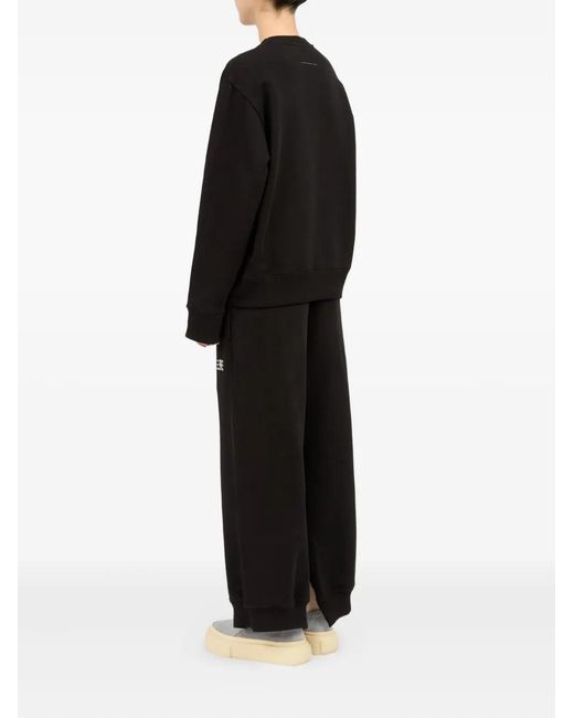 MM6 by Maison Margiela White Sweatshirt With Logo Appliqué